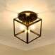 Cassio 3 Light 13 inch Matte Black Semi-flush Ceiling Light